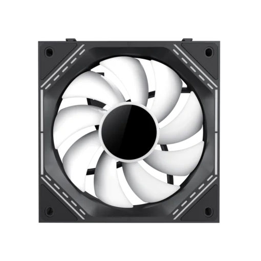 Cod. V:292 Kit Ventiladores PC GAMEMAX FN12A-S3I BK / 3*FAN120mm conectado en cadena / Luces ARGB efecto infinito 26LED (8+18 C/U) / PWM de 4 pines (M/F) / Aura 3 pin 5V (M/F)