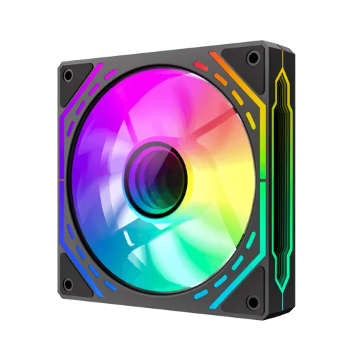 Cod. V:277 Ventilador PC GAMEMAX FN12A-S2I / FAN120mm / Luces ARGB Infinito 24 LED (8+16) / Conector dual: PWM 4 pines (M/F) / ARGB Aura 3 pin 5V (M/F)