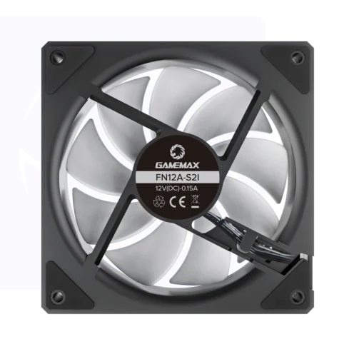 Cod. V:277 Ventilador PC GAMEMAX FN12A-S2I / FAN120mm / Luces ARGB Infinito 24 LED (8+16) / Conector dual: PWM 4 pines (M/F) / ARGB Aura 3 pin 5V (M/F)