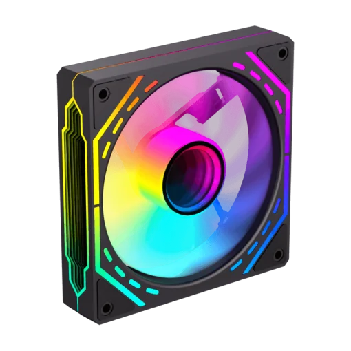 Cod. V:277 Ventilador PC GAMEMAX FN12A-S2I / FAN120mm / Luces ARGB Infinito 24 LED (8+16) / Conector dual: PWM 4 pines (M/F) / ARGB Aura 3 pin 5V (M/F)