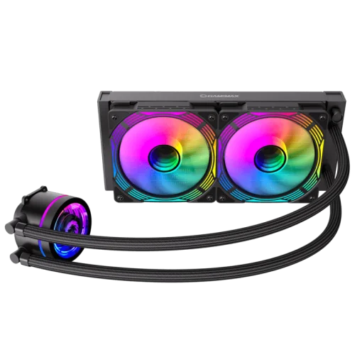 Cod. B:155  Enfriamiento Líquido CPU GAMEMAX IceChill 240V Bomba y ventiladores RGB y PWM direccionables 240mm AIO TDP 250W / compatible: Intel 13va Gen. 1700/1200/2066/2011-3/2011/1156/1155/1151/1150, AMD AM5/AM4/AM3+/AM3/AM2+/FM2