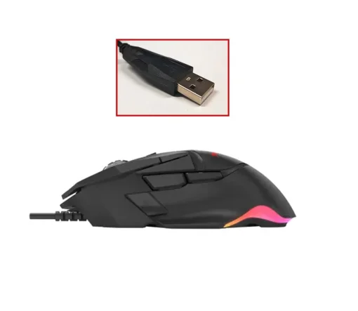 Cod. GX:216 Mouse XTRIKE-ME GM-520 / 12800 DPI / Driver Programable / Iluminación RGB / USB, Cable:1.5 mt. / 8 botones