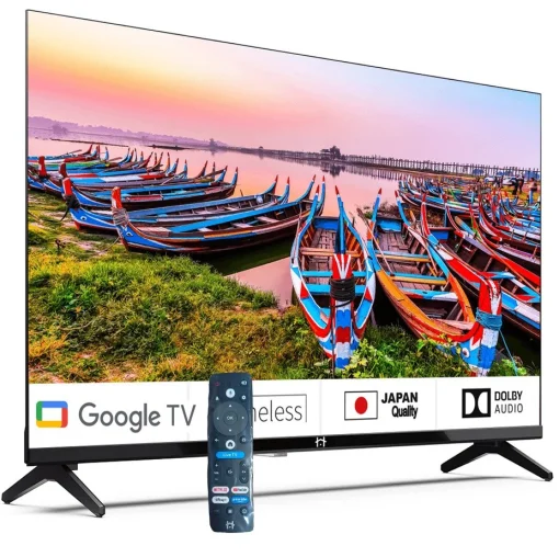 Cod. 126 Televisor HouseTV 65" QLED 4K Ultra HD HDR / Google TV / 3*HDMI, 2*USB / Wi-FI, Bluetooth / Google Cast / Dolby Audio / Control remoto por voz