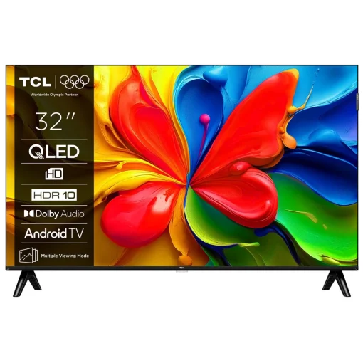 Cod. 131 Smart TV TCL 32S5K 32" QLED FHD / Google TV / HDR 10 / Dise&ntilde;o Slim, Bisel Met&aacute;lico / 2*HDMI, 1*USB / Wi-FI + BT 5.0 / Dolby Audio / Control remoto por voz Google