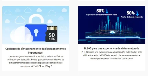 Cod. AE:365 Cámara Smart exterior EZVIZ H80f Multi 2K+ 360° lentes triple / Zoom 12× / Vista Nocturna Color / Auto-Zoom Tracking / 2*modos patrulla auto. / Detección humana/vehículo IA / Defensa activa / Audio bidireccional / microSD hasta 512GB / IP67 /