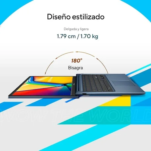 Cod. 1698  Kit ASUS VivoBook 15 X1504V / Intel® Core™ i3-1315U 13va. Gen (10MB caché, hasta 4,4 GHz) / 8GB / 512GB NVMe™ SSD / 15.6&quot; FHD / Sin Sistema (OS) / Wi-Fi 6E&amp; BT 5.3 / Teclado Español alfanumérico / Quiet Blue + Mochila + Mouse Asus
