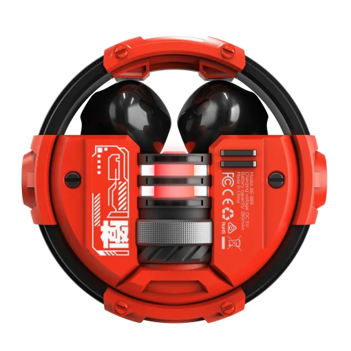 Cod. B:099  Audífonos TWS Wireless MARVO Quaz BE-889 / BT 5.3 / Touch Inteligente / LLamada HD / Anillo de Metal / Modo Dual: juegos/música / Iluminación gradiente tricolor / Base de carga 280mAh