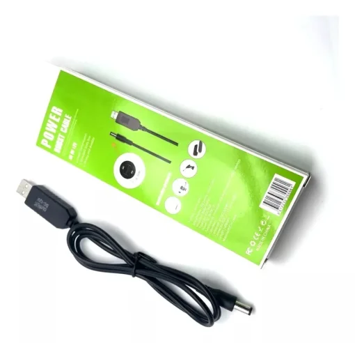 Cod. 190 Cable convertidor USB-A (5V/1A) a DC (12V/1A) / universal P/router