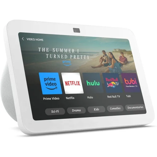 Cod. 227 Pantalla Smart Amazon Echo Show 8 (3ra. Gen.) con Alexa / 8,0" T&aacute;ctil HD 1280x800 / 2*Parlantes 2.0&rdquo; est&eacute;reo (audio espacial, hub de Smart Home y Alexa) / C&aacute;mara 13MP / Wifi / Bluetooth / Color Blanco glaciar