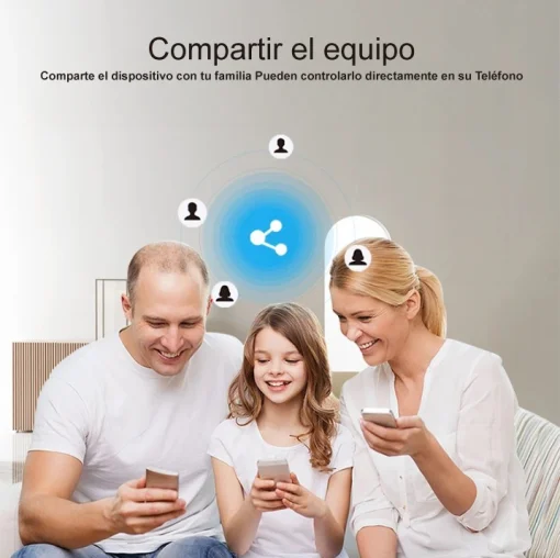 Cod. I:886 Interruptor de pared Smart WIFI WHC06 / 2 botones táctiles / No requiere Neutro / Control por APP Tuya o Smart Life / compatible con Alexa, Google Home / Dim.: 120*72*5mm / negro