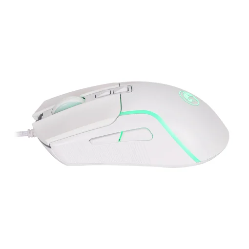 Cod. GM:228 Mouse MARVO Capo 20 blanco (M292) / 8000DPI / Iluminaci&oacute;n 7 colores / 7 Botones / USB, cable trenzado 1.5 m