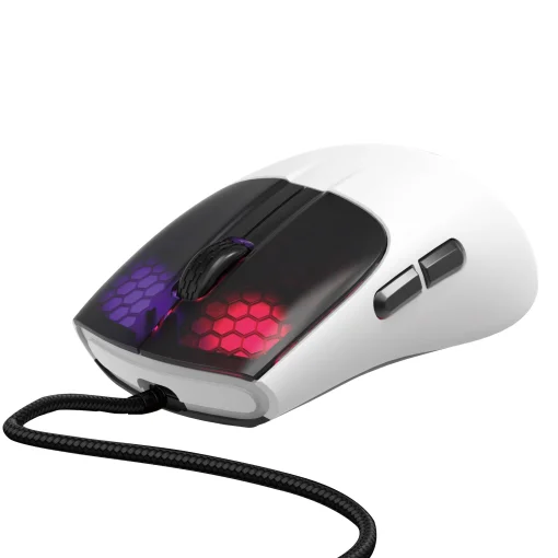 Cod. GM:235 Mouse MARVO M727 / 12000DPI / Iluminaci&oacute;n RGB (12 modos) / Ergon&oacute;mico ambidiestro / USB, Cable trenzado 1.6 m / 6 Botones (programables) / Larga duraci&oacute;n (20 millones de clic)