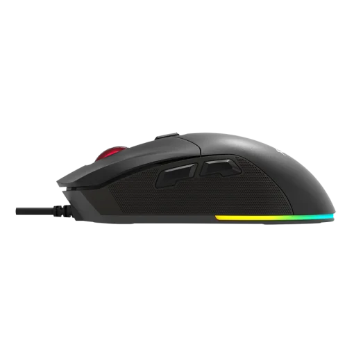 Cod. GX:184 Mouse Gaming XTRIKE ME GM-316 Negro / 7200DPI / Iluminación RGB (13 efectos) / Interfaz USB / cable: 1.5mt. / 6 botones / 2 conver desmontables