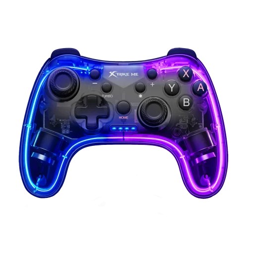 Cod. 068 Control de Juegos Inalámbrico Xtrike Me GP-52 / Iluminación RGB / Vibración dual realista / Batería: 800MA /Compatible: Android / IOS / PC / PS3 / PS4 / Nintendo Swith