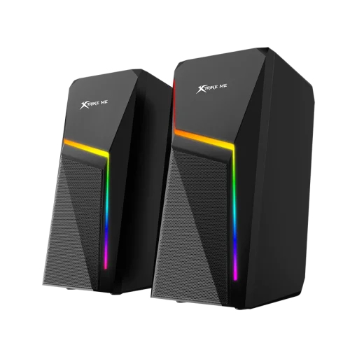 Cod. 163 Parlantes XTRIKE ME Stereo SK-503 Bluetooth Gaming 2.0 / 6W (3W*2) / Iluminación de Efectos RGB / Cable 1.2mt / Interfaz: BT.5.0 o Jack 3.5MM (Audio) / USB (Power)