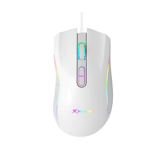 Cod. GX:213 Mouse XTRIKE-ME GM-314 WH / 7200 DPI / Driver Programable / Iluminación RGB (efectos dinamicos) / USB, Cable:1.5 mt. / 7 botones / blanco