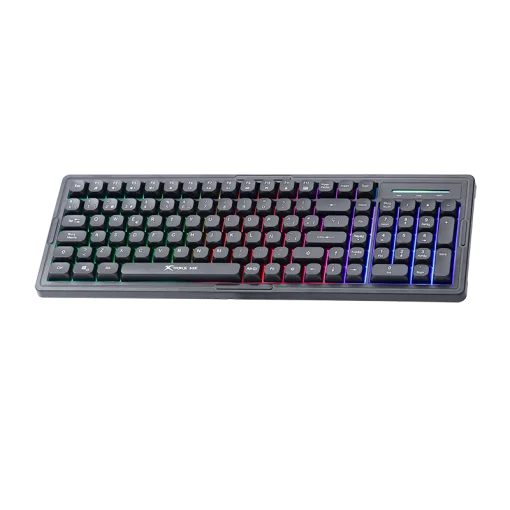 Cod. X:258 Teclado Gaming XTRIKE ME KB-309 BK SP / retroiluminado efecto arcoíris mixto / Multimedia / silencioso / USB, 1.5 m / Español