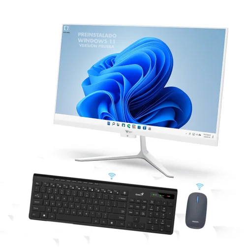 Cod. 214 Computador AIO ENV / Intel® Core™ i5-1235U (12MB caché hasta 4,4 GHz) 12va. Gen. / 16GB / 512GB PCIe® NVMe™ / 23.8&quot; FHD / Wi-Fi AC + BT / Windows 11 Home (Versión Prueba) / Incl. Teclado Genius + Mouse PHILIPS (Inalámbricos)
