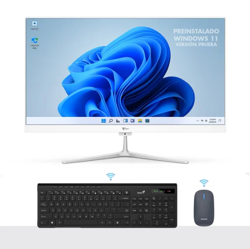 Cod. 214 Computador AIO ENV / Intel® Core™ i5-1235U (12MB caché hasta 4,4 GHz) 12va. Gen. / 16GB / 512GB PCIe® NVMe™ / 23.8&quot; FHD / Wi-Fi AC + BT / Windows 11 Home (Versión Prueba) / Incl. Teclado Genius + Mouse PHILIPS (Inalámbricos)