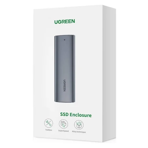 Cod. 038 Capsula UGREEN CM400 P/SSD SATA M.2 B-Key 5Gbps / Plug and Play / USB 3.0 / Compatible: Windws, MacOS, Linux