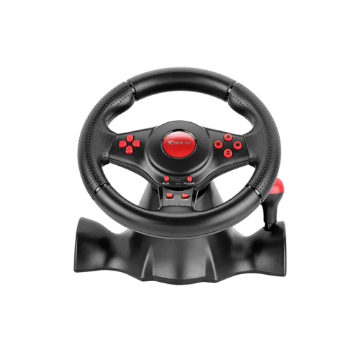 Cod. 063 Volante de juegos XTRIKE ME GP-903 / Motor de doble vibraci&oacute;n / giro de 180&deg; / empu&ntilde;adura de goma / botones de acci&oacute;n precisos / interfaz: USB / Compatible: PC, PS3, PS4, XBOX ONE, XBOX 360, Android, SWITCH