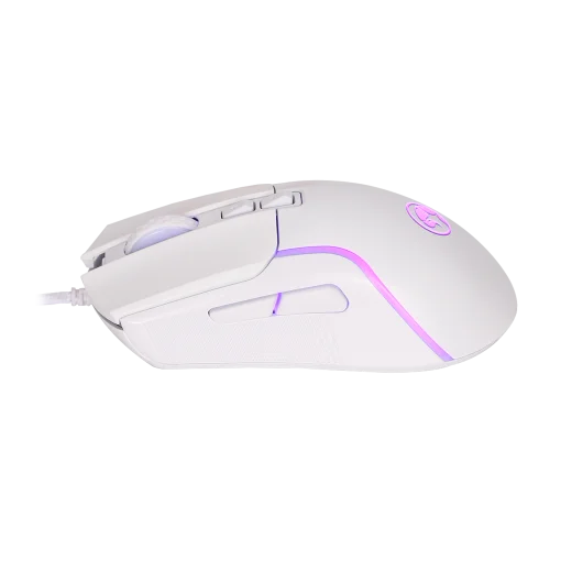 Cod. GM:228 Mouse MARVO Capo 20 blanco (M292) / 8000DPI / Iluminaci&oacute;n 7 colores / 7 Botones / USB, cable trenzado 1.5 m