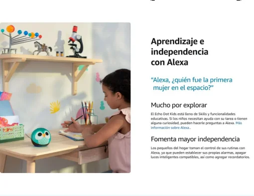 Cod. A:232 Parlante Smart Amazon&nbsp;Echo Dot (5ta Gen.) Kids / sonido vibrante 1.73&rdquo; / Audio-Libros, Juegos Educativos (1 a&ntilde;o Amazon Kids+) / Control parental - Drag&oacute;n
