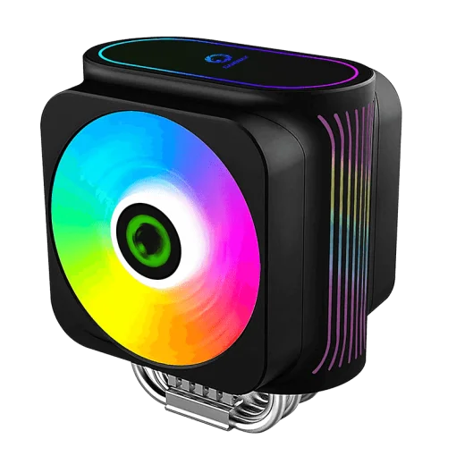 Cod. G:145 Ventilador para CPU GAMEMAX GAMMA 600 / 2 ventiladores RGB PWM 120mm (5V, 3pin)/LED ARGB 6 colores y 10 modos iluminación controlador HUB o SYNC / Base de Aluminio con 6 tubos de cobre niquelado de calor de contacto directo y superdisipación de