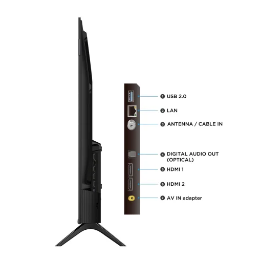 Cod. 115 Smart TV TCL 43S5K 43" QLED FHD / Google TV / HDR 10 / Dise&ntilde;o Slim, Bisel Met&aacute;lico / 2*HDMI, 1*USB / Wi-FI + BT 5.0 / Dolby Audio / Control remoto por voz Google