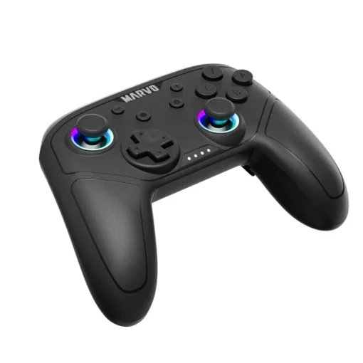 Cod. 078 Control de juegos Inal&aacute;mbrico MARVO Pact 60 (GT-80) / Bluetooth&reg; 5.0 / Bater&iacute;a 800mAh / vibraci&oacute;n dual / Joysticks RGB / 20 botones (M1/M2 Programables) / Compatible: Switch, PC, Android, IOS