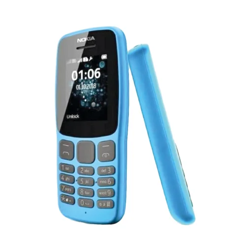Cod. 322 NOKIA 106 Dual SIM 2G (TA-1114) / 1.8" Display / Bat. larga duraci&oacute;n (15.7H conversaci&oacute;n) / Alm. 2000 contactos / LED touch, Radio FM, juegos integrados / Light Blue