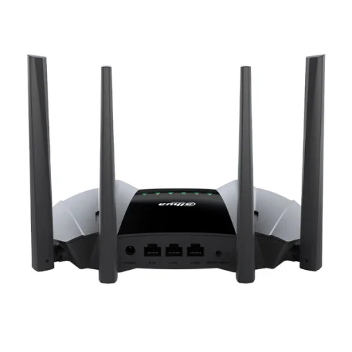 Cod. 160 Router Wi-Fi 6 AX1500 Dahua DH-AX15M / 1.5 Gbps (5GHz@1201 Mbps y 2.4GHz@300 Mbps) / 2* P/LAN Gigabit y 1* P/WAN Gigabit / WPA3 / Tecnología OFDMA y 1024-QAM. - Beamforming, MU-MIMO