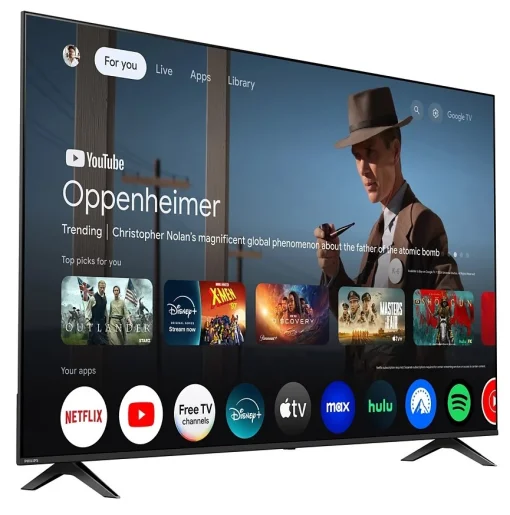 Cod. 106 Smart TV RCA 65" QLED 4K Ultra HD / Google TV / HDR 10 / 2*HDMI, 2*USB / Wi-FI, Bluetooth /&nbsp;Google Cast / Dolby Audio / Control remoto por voz