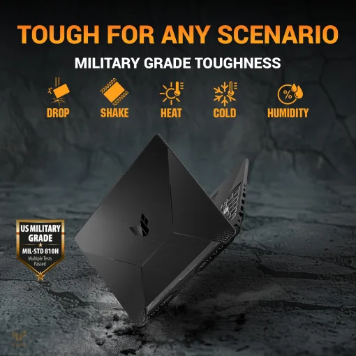 Cod. 1812 ASUS TUF Gaming A15 / AMD Ryzen&trade; 7 7445HS, 3.2 GHz (22 MB cach&eacute;, hasta 4,7 GHz) / 16GB DDR5 / 512 GB SSD 4.0 NVMe / NVIDIA&reg; GeForce RTX&trade; 3050, 4 GB GDDR6&nbsp;/ 15.6" FHD 144Hz, IPS, Adaptive-Sync / Sin Sistema (OS) / Teclado Retroiluminado RGB Espa&ntilde;