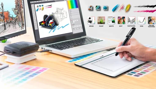 Cod. 129 Tablet Digitalizadora Genius EasyPen i608 / 6” * 8&quot; / Lápiz inalámbrico sensible 2048 niveles de presión / Todo tipo formas y grosor / Compatible: Windows®