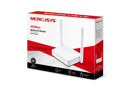 Cod.077 Router Wireless N TP-LINK MERCUSYS MW301R/ 300 Mbps/2.4GHZ/2 puertos LAN/ 1 Puerto WAN/ 2 Antenas omnidireccionales fijas 5dBi