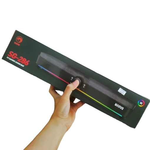 Cod. M:147 Barra de sonido Wireless Stereo MARVO (SG-286) Etna 40 / Bluetooth 5.3 / 2*5W / LED Efectos RGB / Control de volumen / USB(Power) / Black