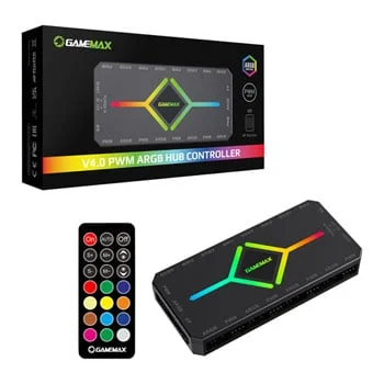 Cod 387 KIT GAMEMAX Infinity Plus White / ATX / USB3.1/USB-C / Diseño Vista Panorámica 3 lados vidrios templados / cables y tubos ocultos / admite: refri. líquida 360°, VGA 400mm / Incluye P/Armar 6*Fans total en 2*Pack ARGB 12M + Controlador RGB AURA Syn