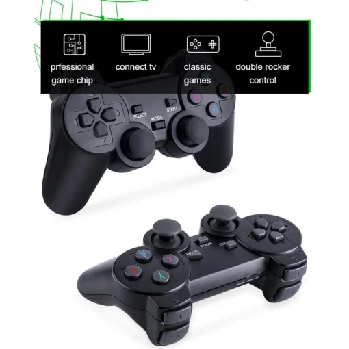 Cod. 058  Consola de video juegos GAME STICK LITE 4K / Interfaz HDMI / Incluye + de 10000 Juegos / 64GB / Retro Classic Gaming + 2 Controles inalambricos 2.4GHz
