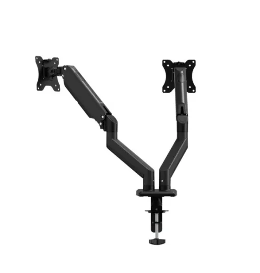 Cod. 1138 Soporte P/ 2*Monitores MARVO Cargo 220 (HZ-22B) 15" a 32" / 9kg x brazo / &nbsp;Inclinaci&oacute;n +90&deg;~ &ndash;85, Giro 180&deg;, rotacion 360&deg; / Ajustable en mesa, abrazadera tipo C