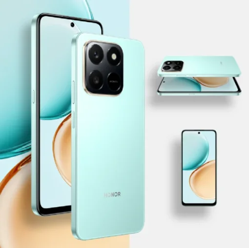 Cod. 327 HONOR X7d / 256GB Rom / 8GB Ram / LTE (Dual SIM) / 6.77" HD+ 120 Hz / Cam. 108MP con AI, 8MP Frontal / MagicOS 9 (Android 15) / Bot&oacute;n AI / Resistencia al agua IP65 y caidas SGS / Bat. celda dual 6.500 mAh / Azul Cian>