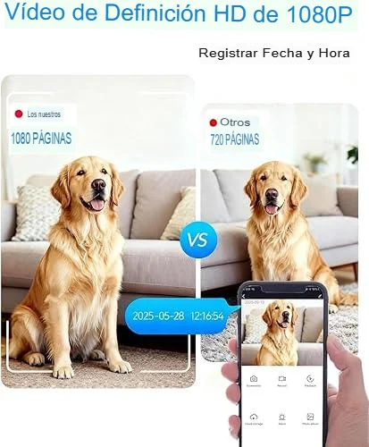 Cod. 413 Mini C&aacute;maras Kestanlora Full HD 1080p Wi-Fi / Formato en toma de pared / Det. Movimiento / Soporta: Micro SD / control con APP / 4*Enchufes CA + 2*USB-A + 1*USB-C (PD) 30W