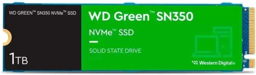 Cod. SN:472 SSD WD Green&trade; SN350 1 TB / 2400MB/s Lectura y escritura 1850MB/s / 2280 / M.2 PCIe Gen3 x4, NVMe&trade;