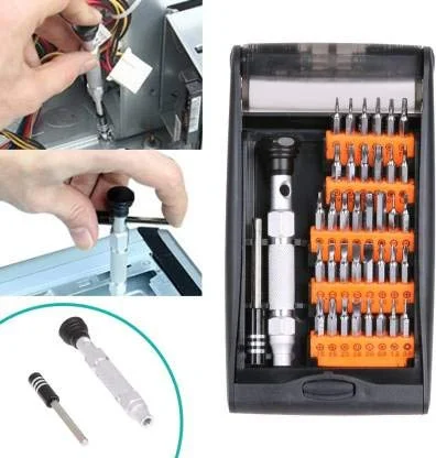 Cod. 1135 Kit de Destornilladores Precisos JAKEMY JM-8151 38en1 / Puntas intercambiables magn&eacute;ticas / Cromo Vanadio (CR-V) / P/port&aacute;tiles, Smartphones, tabletas etc.