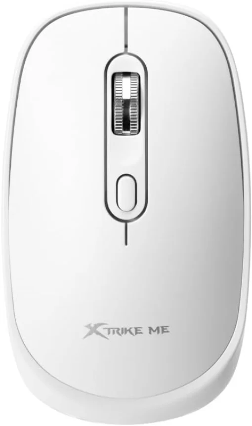 Cod. GX:253 Mouse XTRIKE ME Wireless GW-119 WH / Dual Inalámbrico 2.4G + Bluetooth 5.2 / 1600DPI / 4 botones / Silencioso / Bat. 400mAh / Blanco