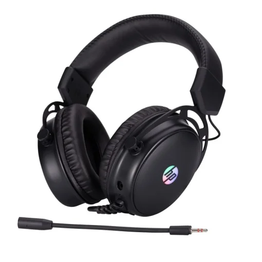 Cod. H:115 Headphone Stereo HP DHE-8005 / iluminaci&oacute;n LED / Mic. flexible / control vol. / Interfaz: 1*jack 3.5mm+USB(LuzLED) / Cable 2.1 m