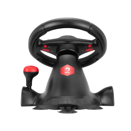 Cod.067 Volante de juegos MARVO GT-903 / Motor de doble vibración / giro de 180° / empuñadura de goma / botones de acción precisos / interfaz: USB / Compatible: PS4, PS3, XBOX One, XBOX 360, Switch, Android y PC D-INPIJT/PC X-INPUT