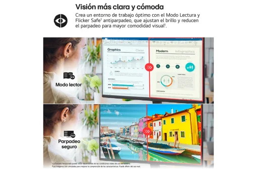 Cod. 131 Monitor LG 27U411A-B 27", IPS, FHD, 120Hz / &nbsp;HDR10 y sRGB 99% (t&iacute;p.) / Black Stabilizer / Dynamic Action Sync / HDMI 2.0, VGA / Dise&ntilde;o sin bodes / Base delgada / compatible VESA