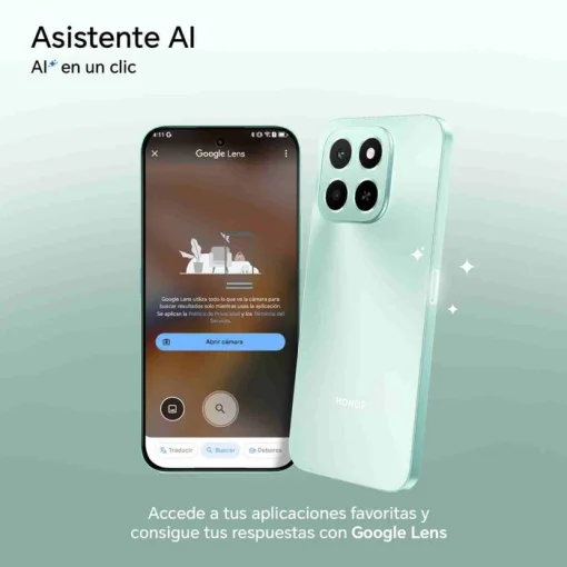 Cod. 300 HONOR X6c / 256GB Rom / 6GB Ram / LTE (Dual SIM) / 6.61" HD+ 120 Hz / Cam. Dual 50MP + 2MP, 5MP Frontal / MagicOS 9 (Android 15) / Bater&iacute;a 5.300 mAh / Blanco Lunar