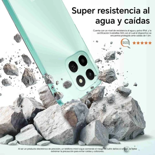 Cod. 300 HONOR X6c / 256GB Rom / 6GB Ram / LTE (Dual SIM) / 6.61" HD+ 120 Hz / Cam. Dual 50MP + 2MP, 5MP Frontal / MagicOS 9 (Android 15) / Bater&iacute;a 5.300 mAh / Blanco Lunar